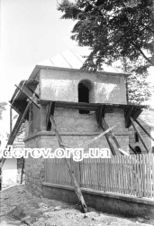 Belfry. View from south west (Mykola Zharkikh's archive, negatives collection,  578-21. 16.08.1989)